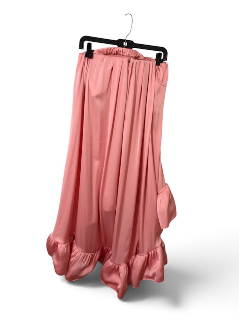 Alexis Strapless Pink High-Low Ruffle Dress - Picture 3 of 6